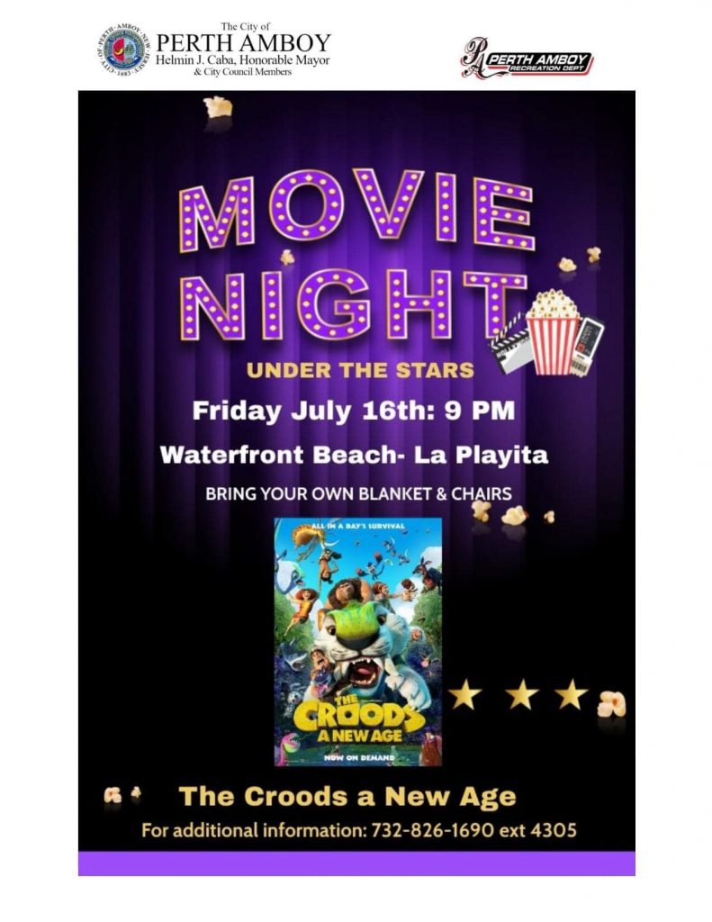 Movie Night on the beach in Perth Amboy