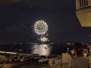 Fireworks over Raritan Bay