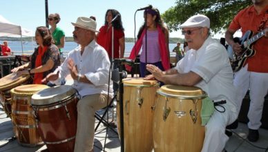 Segunda Quimbama play at the Perth Amboy Ferry Slip Oct 7