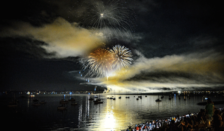 Perth Amboy Fireworks over Raritan Bay