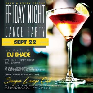 Friday Night Dance Party at Sangria Lounge Perth Amboy