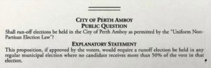 City of Perth Amboy Question