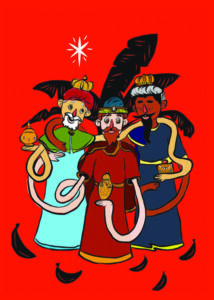Three Kings Card by Boney Ramirez for Perth Amboy Artworks