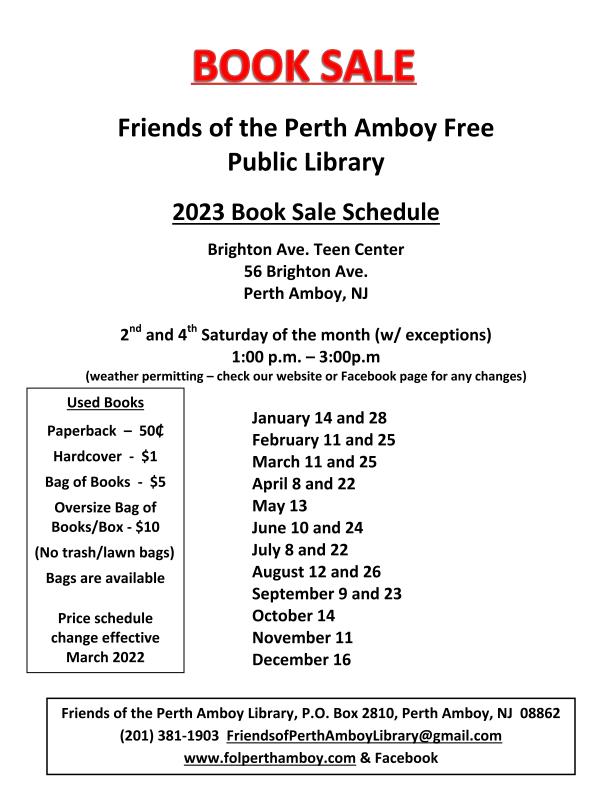Perth Amboy Book Sale