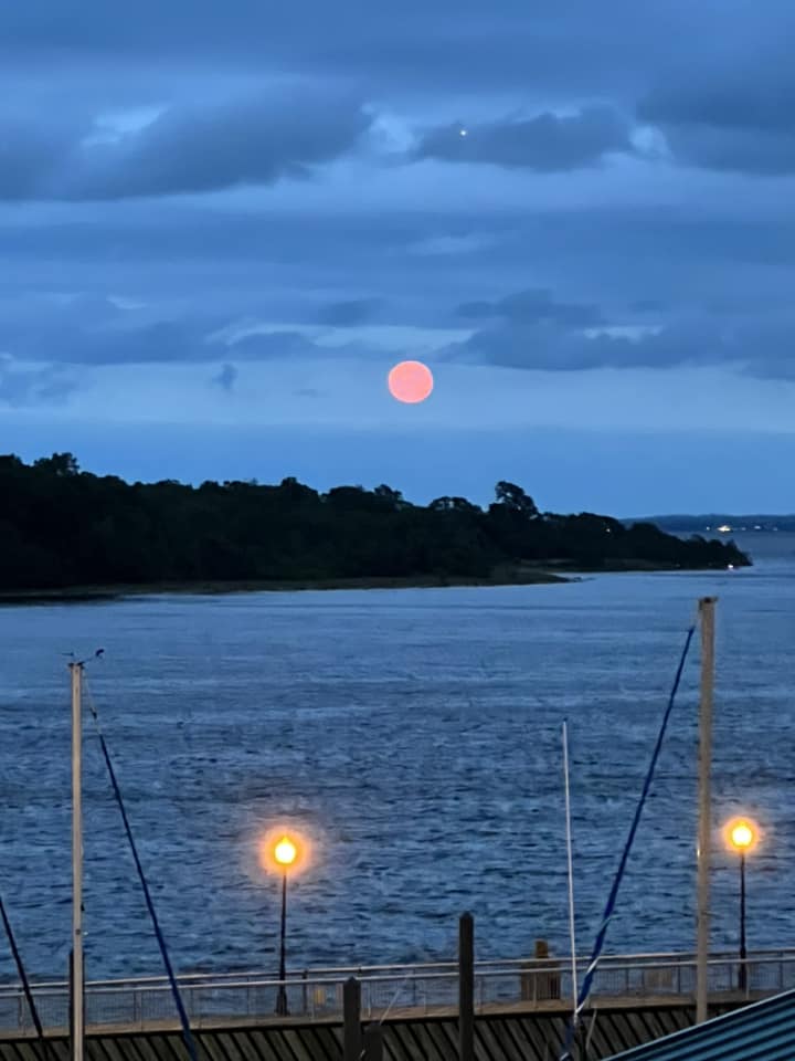 Strawberry Moon over Perth Amboy