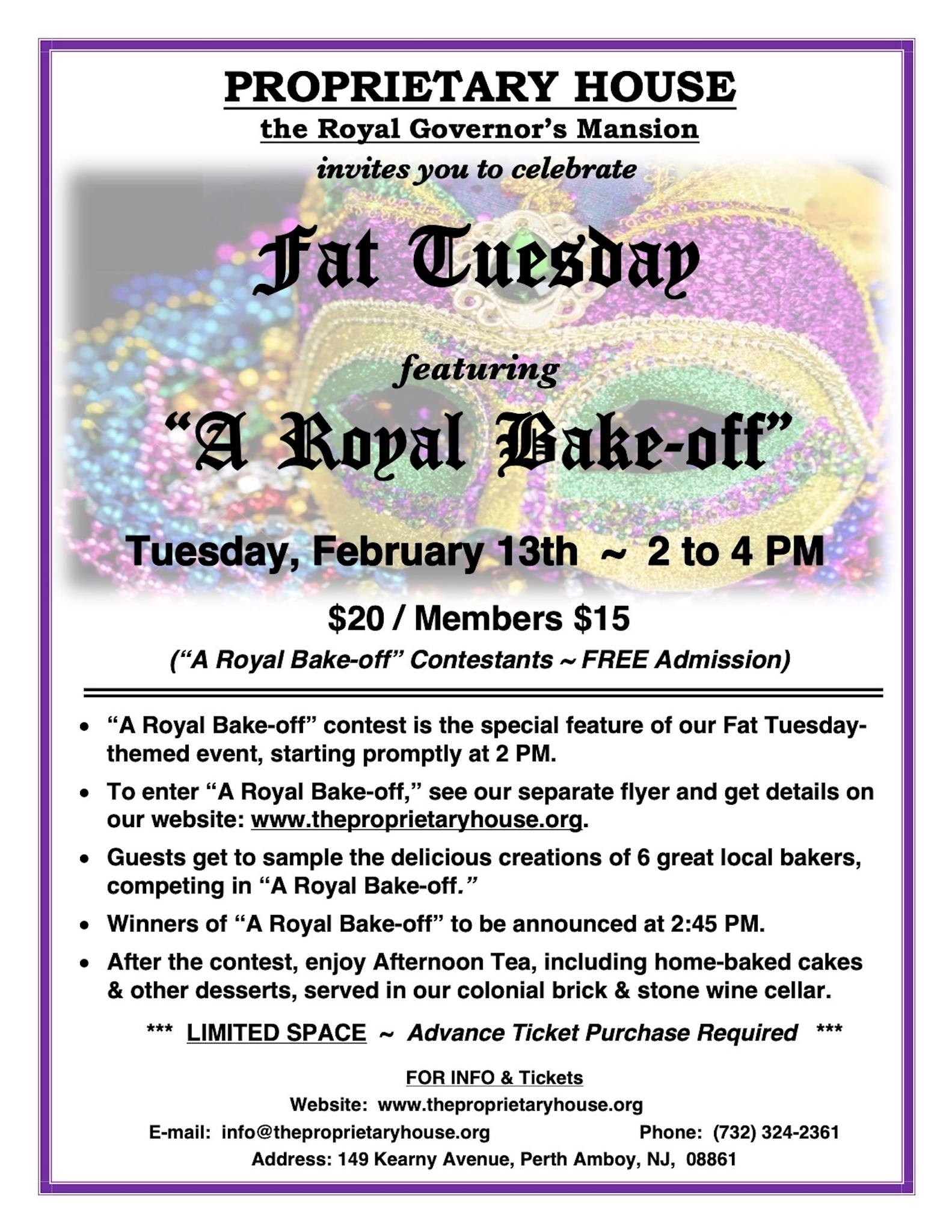 Fat Tuesday Royal Bake Off