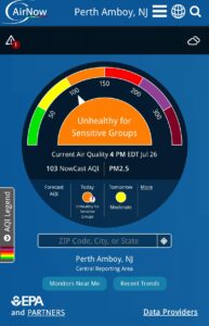 Perth Amboy Air Quality Alert
