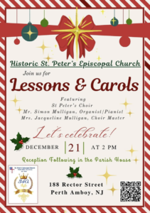 Lessons and Carols St Peters Perth Amboy