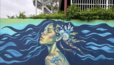 Mermaid mural